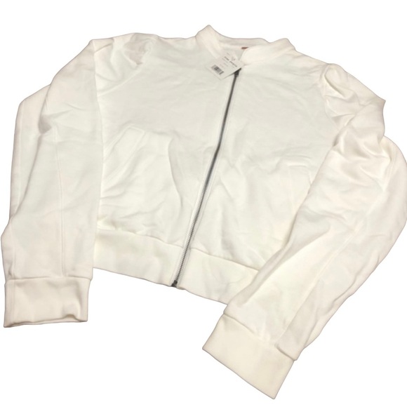 Free People Just For You Shirred White Jacket 🔥🔥HOST PICK🔥🔥 NWT - Picture 4 of 9